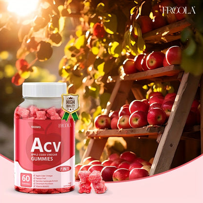 Keto ACV Gummies - 120,000mg, with Apple, Papaya, Garcinia Cambogia, Pomegranate and Lemon, Suitable for Men and Women, 60/120 Pills