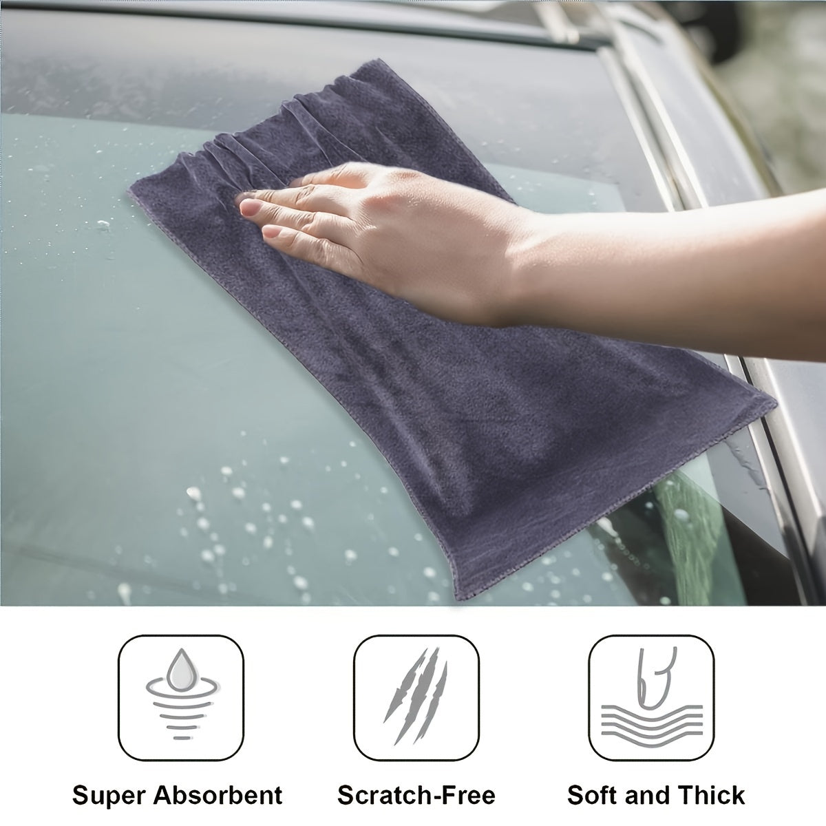 8pcs Microfiber Cleaning Cloths – Reusable and Washable Ultra-Fine Fiber Towels for Floor and Window Cleaning, Lint-Free, Absorbent and Quick-Drying