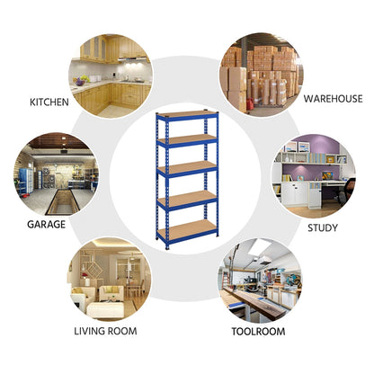 Costoffs 5-Tier Boltless Utility Shelves – 60in Multi-Tier Storage Rack for Warehouse, Store, and Home Organization