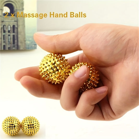 2pcs Magnetic Hand Palm Acupuncture Balls – Massage Stimulation Needle Balls for Therapeutic Relief