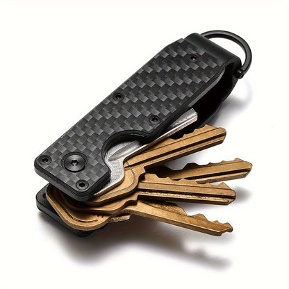 Sleek Aluminum Key Organizer by FOREVER MIYIN - Compact, Lightweight and Portable Minimalist Key Holder for Men and Women