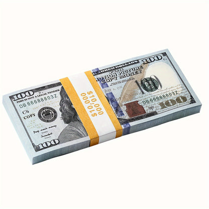 $100 Realistic Simulation Game Bill - Photography Novelty Banknote for Movies, TV, Parties, Art Decor, Birthdays, Weddings, Bar, Christmas and Halloween