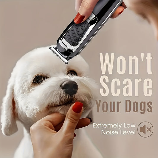 Cordless Rechargeable Dog Paw Trimmer - Electric Clippers for Paws, Ears, Face, and More