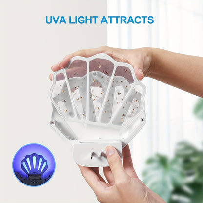 Flying Insect Trap HU002 - Plug-In Electric Bug Killer with Night Light and UV Attractant, Ideal for Bedroom, Kitchen and Office ( 1 Pack + 2 Refills )