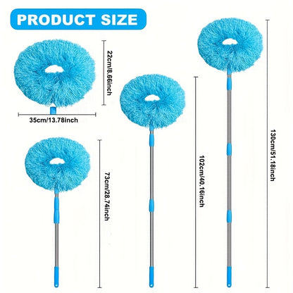 Ceiling Fan Cleaner Duster – 1pc/2pcs with Extension Pole, Removable and Washable Microfiber Brush for High Ceilings, Fans, Furniture, and Cars – Ideal Cleaning Tool and Christmas Gift