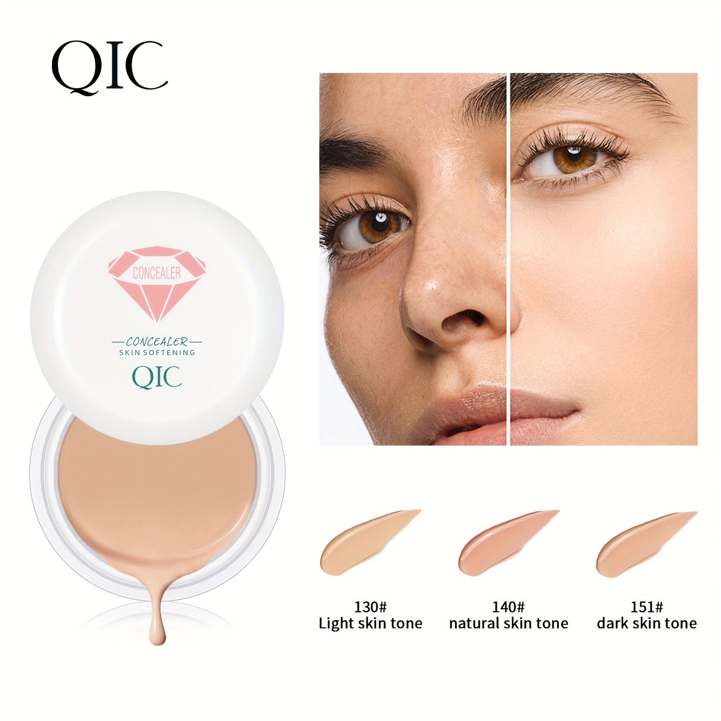 Full Coverage Concealer – Natural Dark Circles Foundation for Mature Skin, Covers Spots, Acne Marks, Tear Gaps, and Contours, Long-Lasting Body Concealer