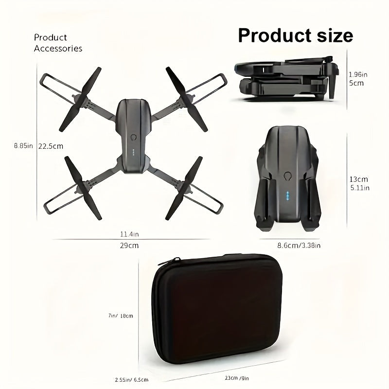 E99 K3 Pro Dual-Camera Folding Quadcopter – Professional RC Drone for Indoor/Outdoor Flight, Height Hold Remote Control – Affordable, Fun Holiday Gift for Beginners and Enthusiasts