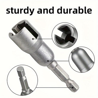 Butterfly Bolt Socket Wrench - 6.35mm Hex Shank Socket Adapter Nut for Power Tools, Slotted Electric Screwdriver