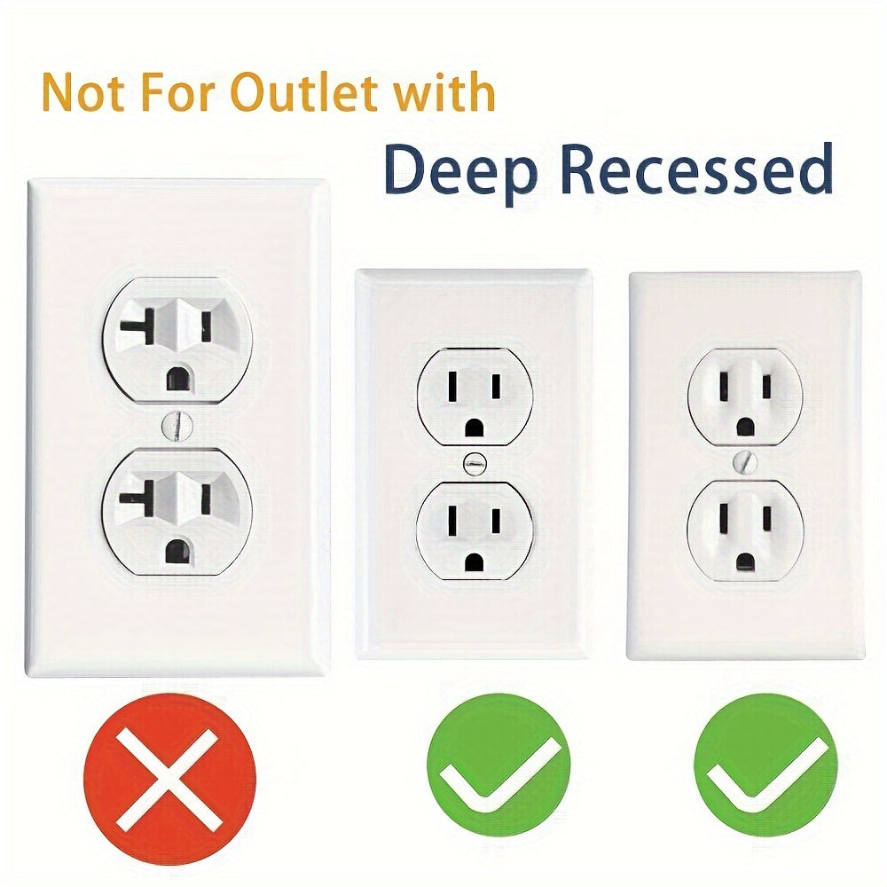 12pcs Matte White Outlet Stabilizer Set - Secure Loose Sockets, Prevent Disconnection, Flame-Retardant Plastic