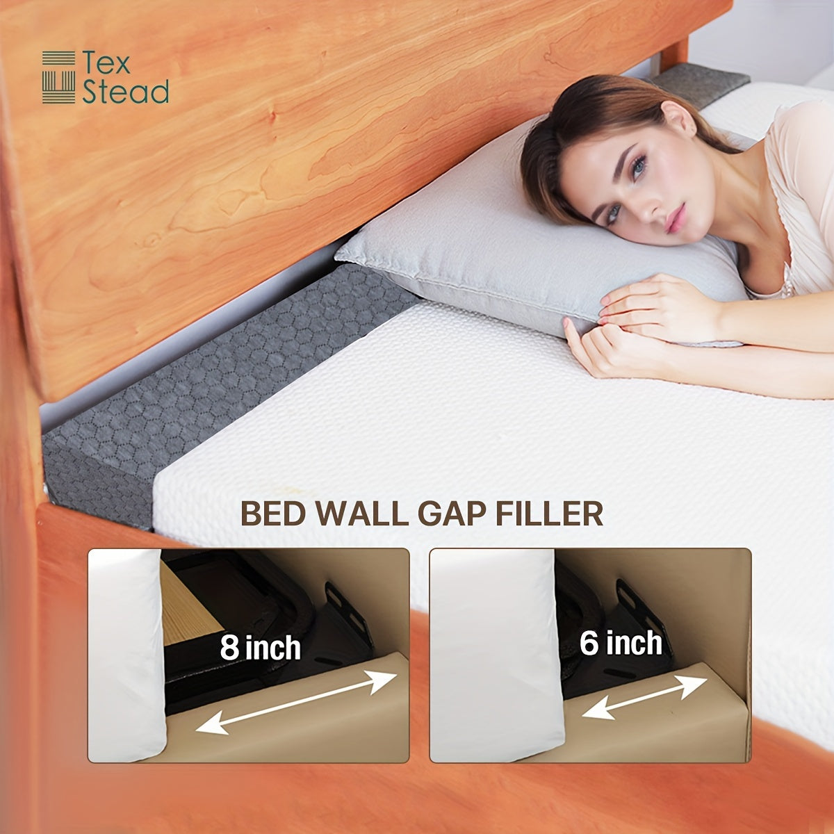 Comfortable Memory Foam Headboard Padding - Portable Wedge Mattress, Machine Washable with Polyester Cover