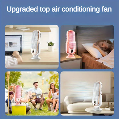 Portable Air Conditioner Fan - Large Battery, Dual Motor, 5-Speed Air Cooler with 720° Surround Air Blower - Ideal for Office, Camping, Outdoor RV, USB Fan - Great Gift for Thanksgiving, Halloween, Christmas