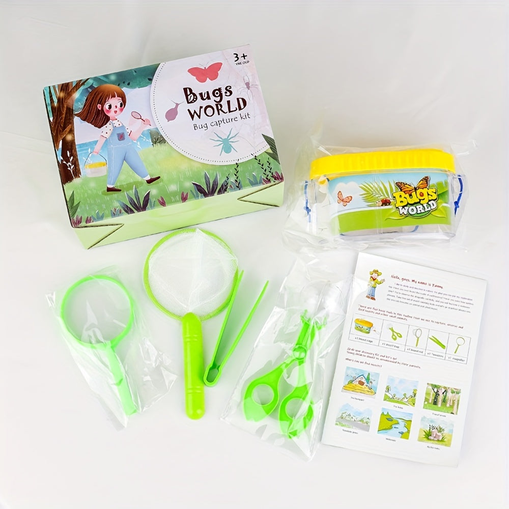 5 Piece Kids Outdoor Adventure Camping and Bug Catching Kit - Educational Nature Exploration Toys for Boys and Girls