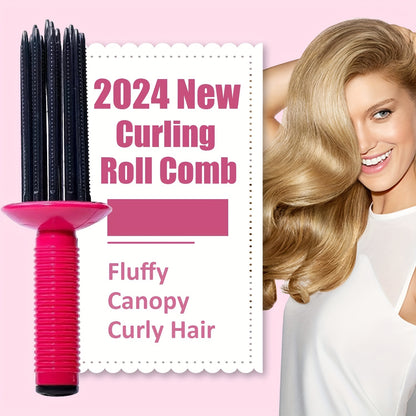 Plastic Hair Curler Comb – Round Brush for Blow Drying and Hair Styling