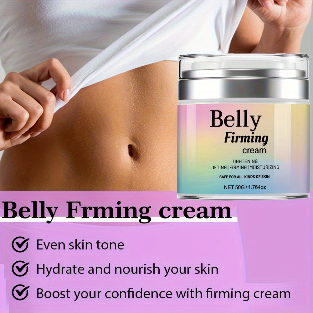 Belly Firming Cream (1.764oz) – Skin Tightening and Moisturizing Lotion with Jojoba Oil and Vitamin E, Safe for All Skin Types