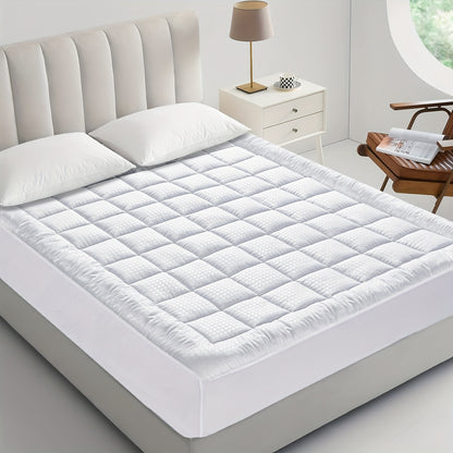 Ultimate Cooling Mattress Pad – Premium Quilted Pillow Top, Luxuriously Fluffy and Ultra-Breathable with Secure 14-18 Deep Pocket Cover – Enhanced Sleep Comfort, 1pc