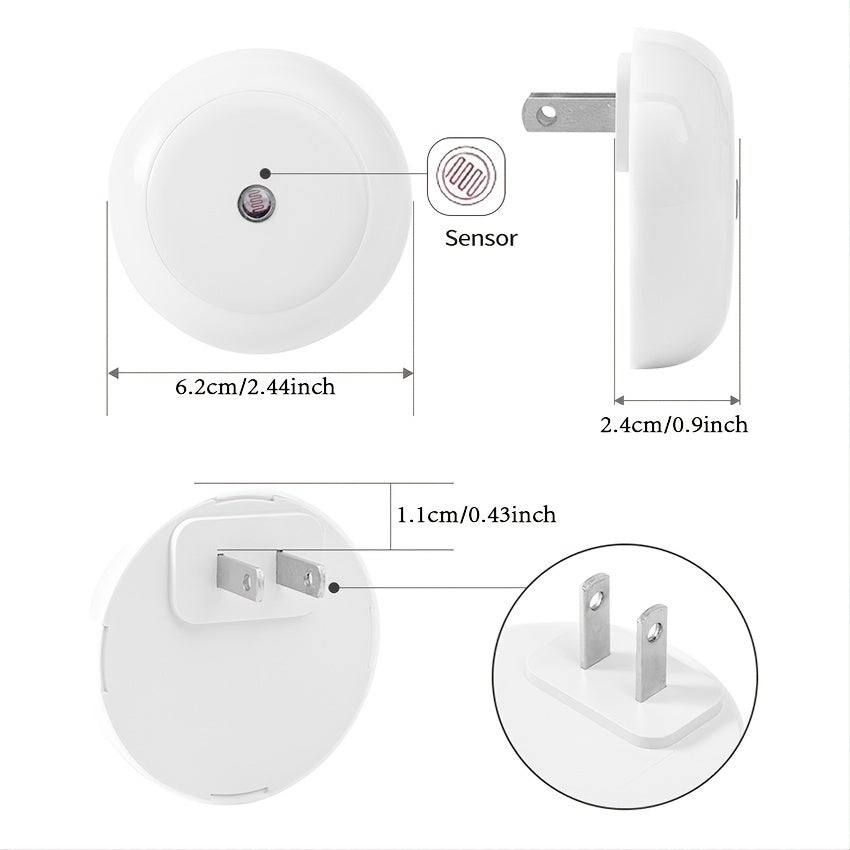 Energy Saving LED Night Light with Dusk to Dawn Sensor – Smart Wall Light for Bathroom, Bedroom, Kitchen, and Corridor, Ideal for Home Decor and Safety