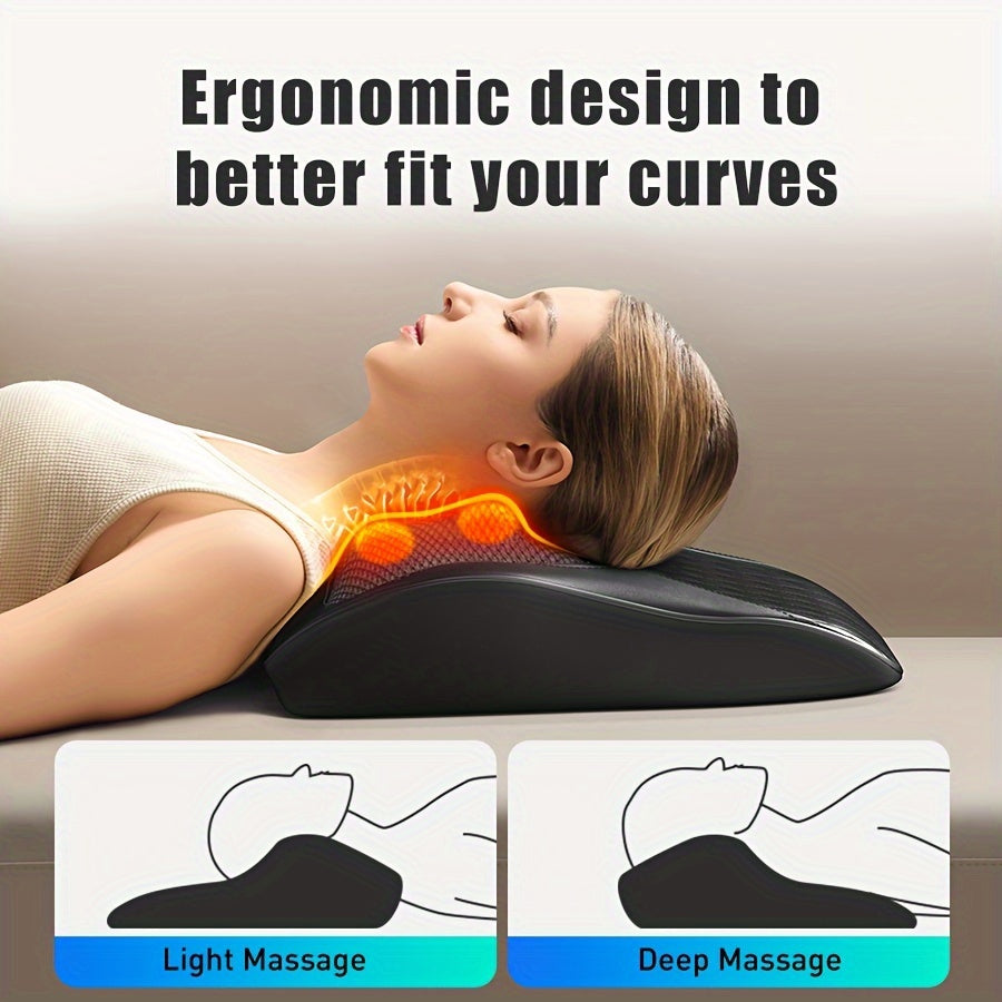 3D Kneading Back and Neck Massager with Heat - Versatile Massage Pillow for Shoulders, Legs, and Back - Perfect Holiday Gift for Family, Father's Day, and Mother's Day