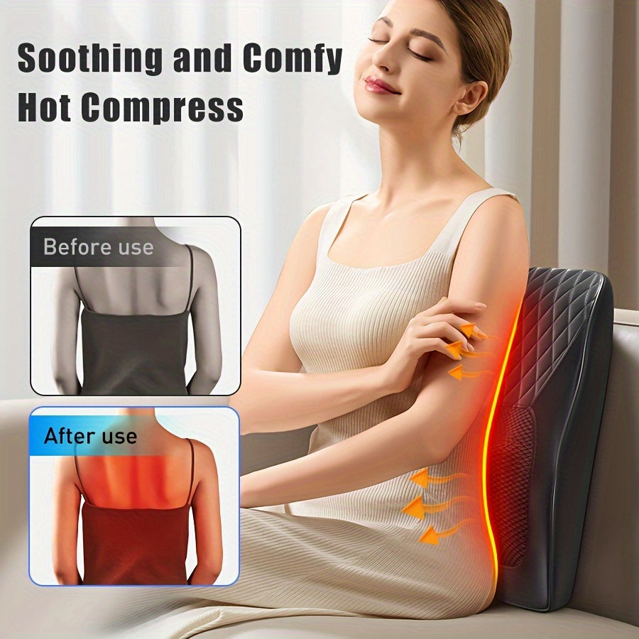 3D Kneading Massage Pillow – Back & Neck Massager with Heat, Relaxing Shoulder, Leg, and Body Massage, Ideal for Holiday Gifts, Father's Day, Mother's Day