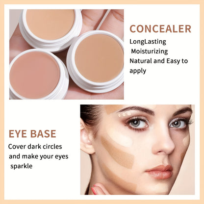 Full Coverage Concealer – Natural Dark Circles Foundation for Mature Skin, Covers Spots, Acne Marks, Tear Gaps, and Contours, Long-Lasting Body Concealer