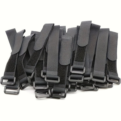 12pcs Heavy Duty Reusable Cable Ties - Durable Hook and Loop Fastening, Adjustable Straps for Multi-Purpose Organization