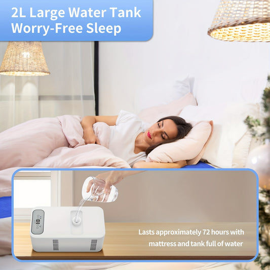 Single Size Bed Cooling System - Waterbed Mattress with Cooling and Heating Function, Ideal for Hot Sleepers and Night Sweats - 63 x 27.6/55 Inches