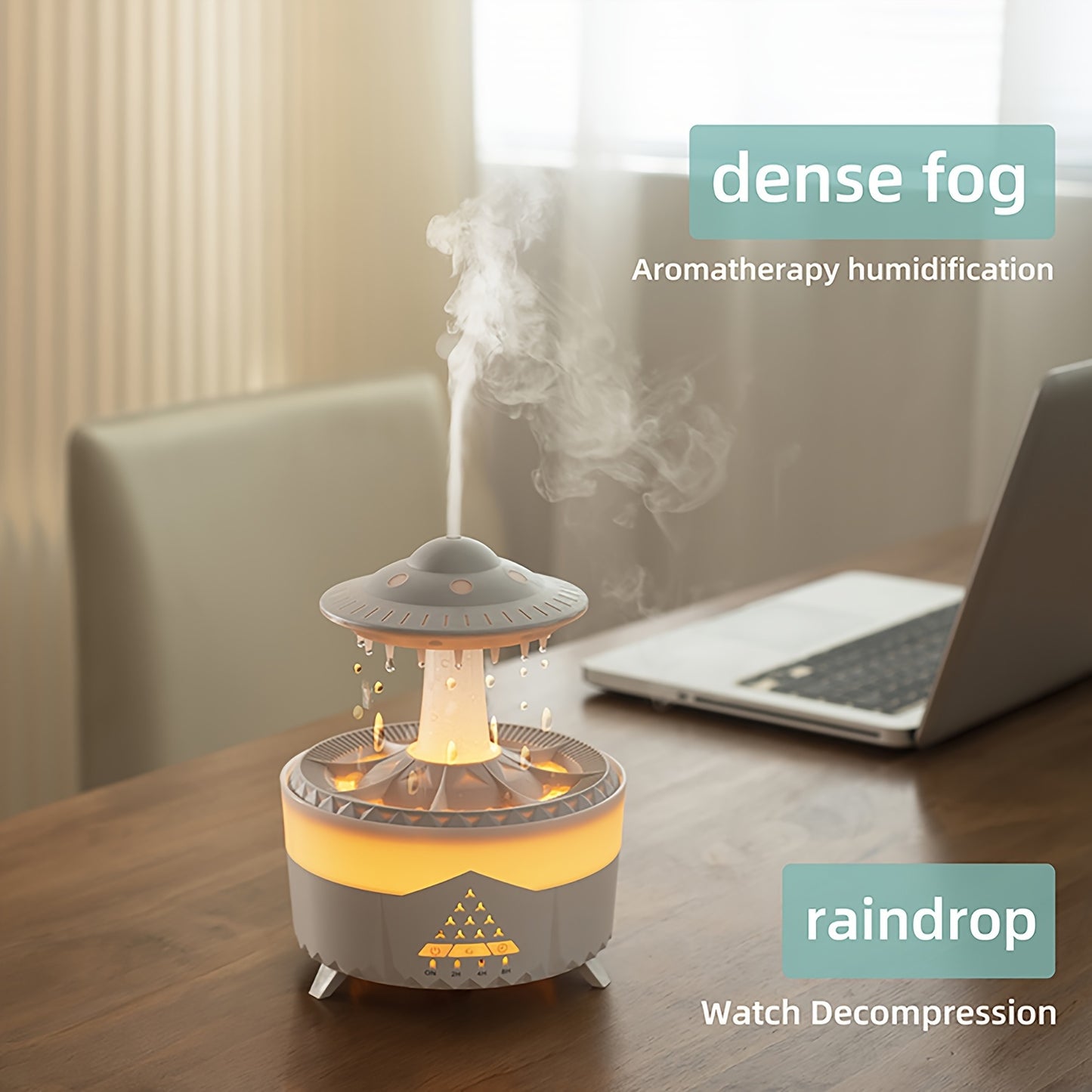 Simulated Water Drop Humidifier – Large Capacity Smart Aromatherapy Diffuser – Ideal for Home – Intuitive Atomization Technology