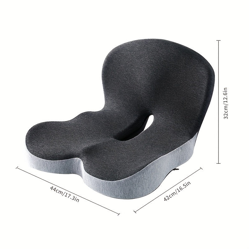 1pc Premium Memory Foam Backrest Cushion - Ergonomic Support, Soft and Breathable Cover, Ideal for Office, Car and Home - Removable, Washable, Durable