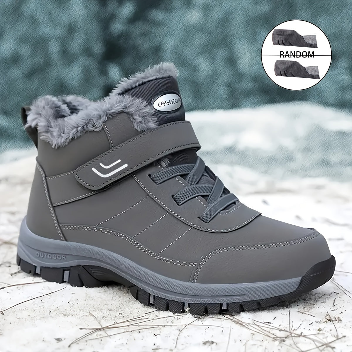 Winter Fleece Lined Snow Boots - Thickened, Warm, Wear-Resistant for Autumn and Winter - Women's Outdoor Anti-Slip Hiking Boots