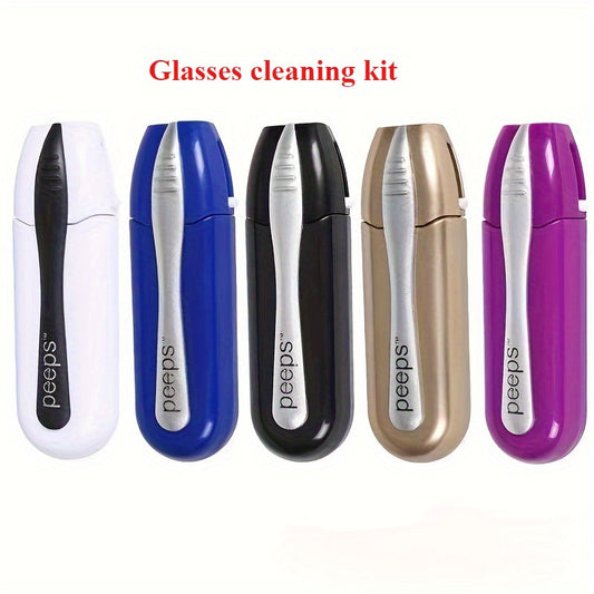 PEEPS Portable Glasses Cleaning Kit - No Water Needed, Convenient and Efficient for Crystal Clear Vision Anytime, Anywhere