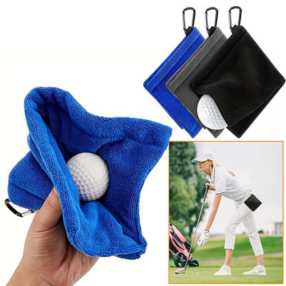 Golf Towel – Cleaning Towel for Golf Clubs with Hook – Durable and Convenient Golf Accessory