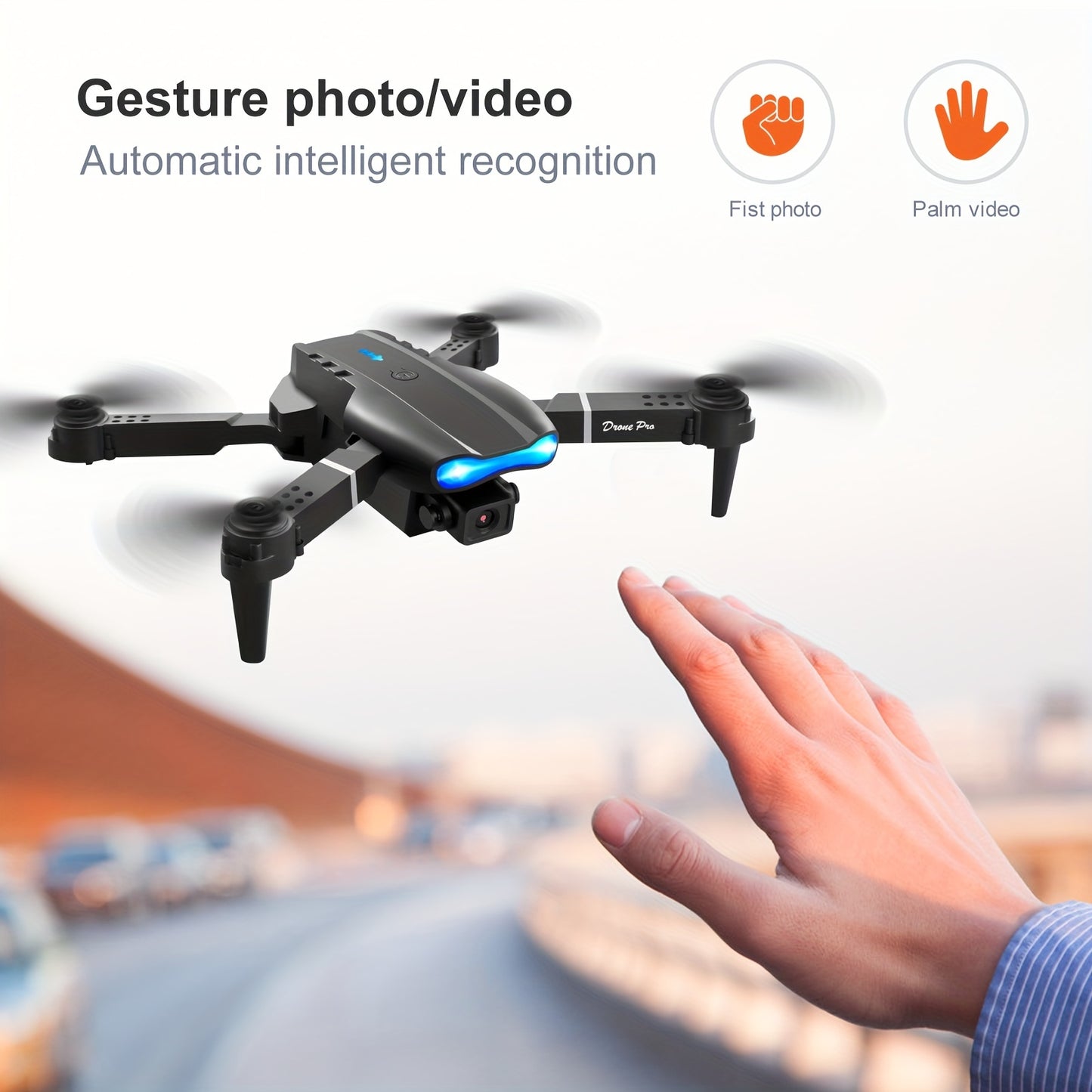 E99 Foldable RC Drone with Dual Camera - Affordable UAV for Beginners, Indoor and Outdoor Use, Ideal Halloween and Christmas Gift