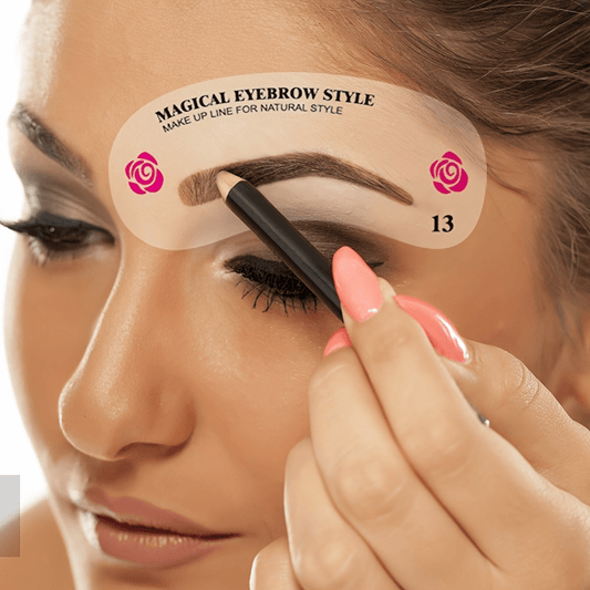 24 Styles Eyebrow Shaping Stencils – Grooming Kit for Women, Ideal for Beauty Modeling and Makeup Application