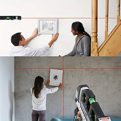 Laser Level Marking Tool – Multi-Purpose Kit with Standard Crosshair, Laser Beam, and Metric/Imperial Tape Measure