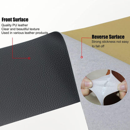 Versatile Self-Adhesive Leather-Look Repair Kit (4x61in) - Easy, Durable Fix for Furniture, Car Seats, and Apparel