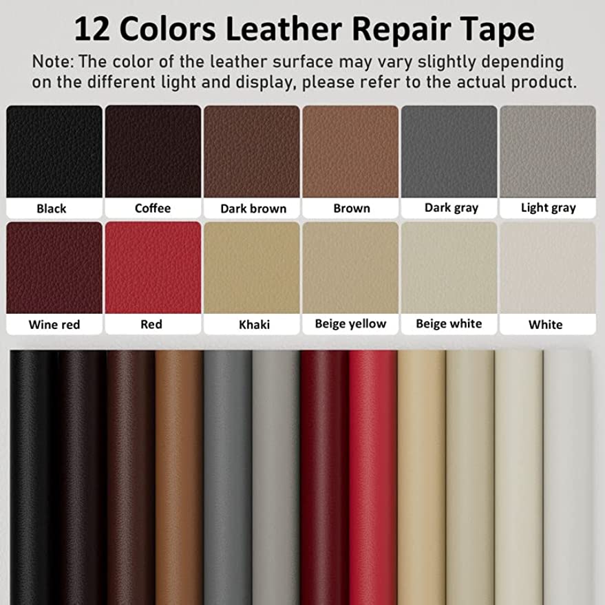 Versatile Self-Adhesive Leather-Look Repair Kit (4x61in) - Easy, Durable Fix for Furniture, Car Seats, and Apparel