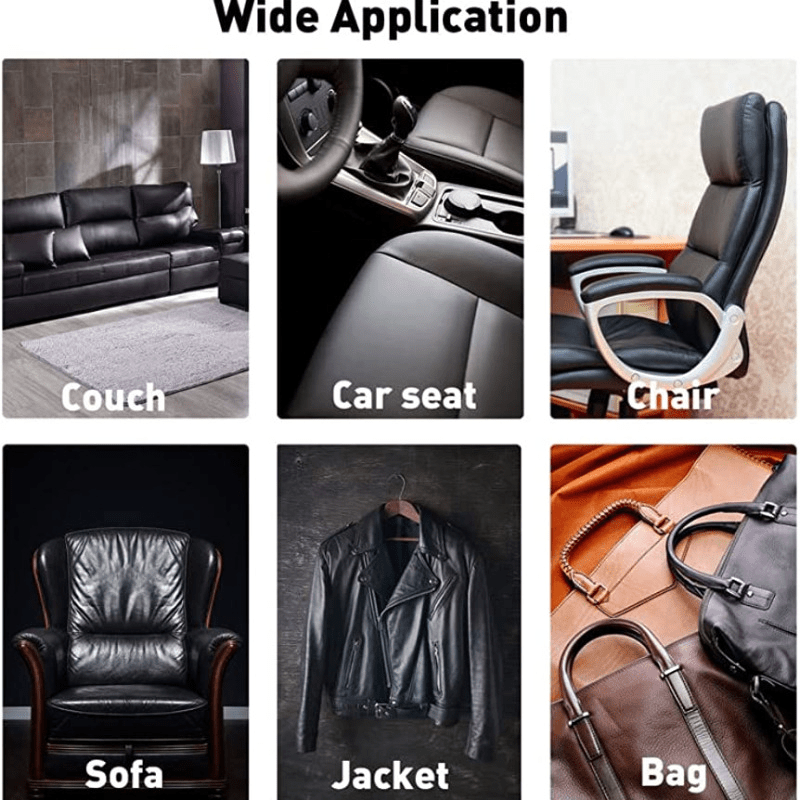 Versatile Self-Adhesive Leather-Look Repair Kit (4x61in) - Easy, Durable Fix for Furniture, Car Seats, and Apparel