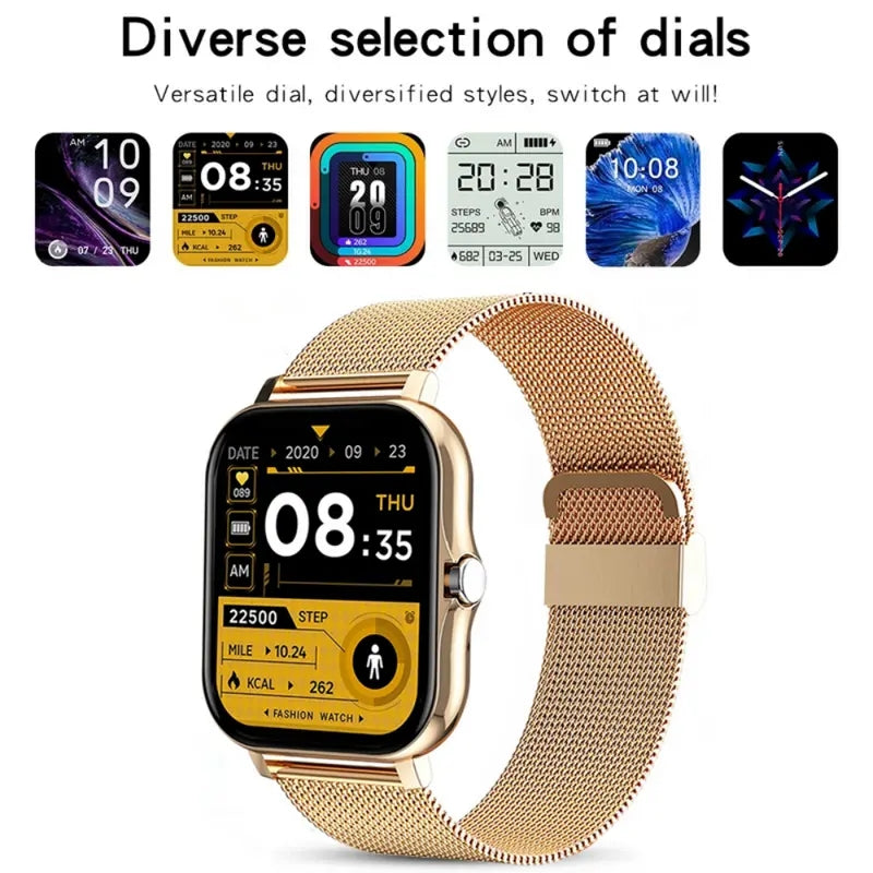 New Full Touch Smart Watch – High-Resolution Display, Sleep & Exercise Tracker, Compatible with Android/iOS – Fashionable Design for Men and Women, Ideal Gift for Friends and Loved Ones