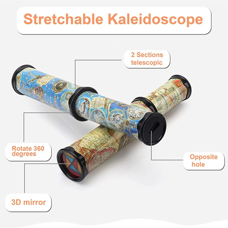 Classic Kaleidoscope Toy - Stretchable Long Design, Perfect for Christmas & Halloween Gifts, Available in Random Colors