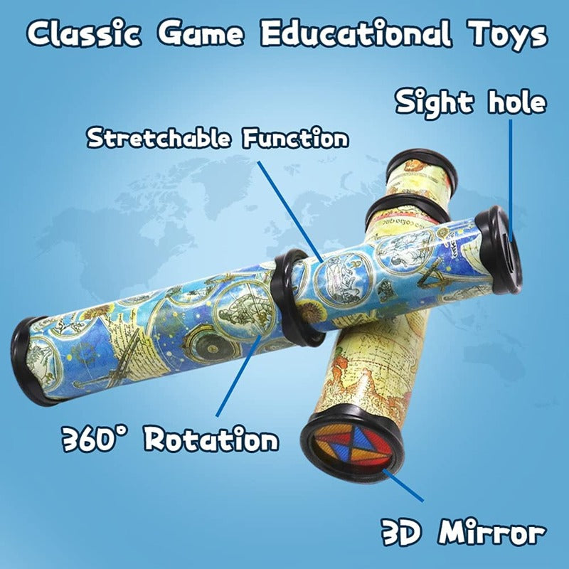 Classic Kaleidoscope Toy - Stretchable Long Design, Perfect for Christmas & Halloween Gifts, Available in Random Colors