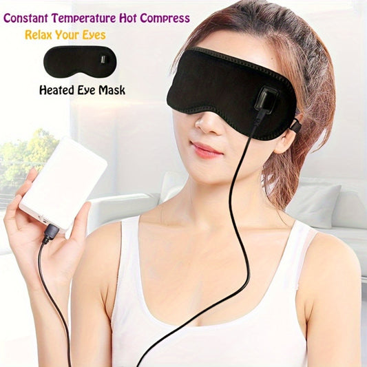 Heated Eye Mask with USB Charging – Relieves Dry Eye Syndrome, Steam Warm Moist Compress to Unclog Glands, Comfortable and Safe Gift for Sleeping