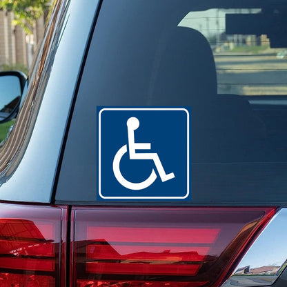 4 Pack ADA Compliant Handicap Stickers – Premium Vinyl Disability Wheelchair Decals, Laminated