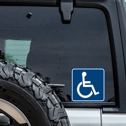 4 Pack ADA Compliant Handicap Stickers – Premium Vinyl Disability Wheelchair Decals, Laminated