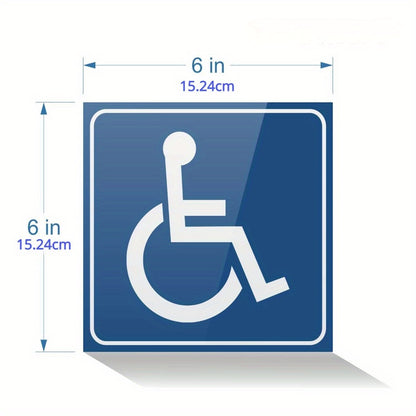 4 Pack ADA Compliant Handicap Stickers – Premium Vinyl Disability Wheelchair Decals, Laminated