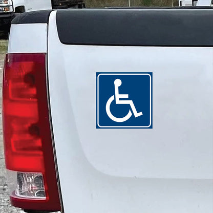 4 Pack ADA Compliant Handicap Stickers – Premium Vinyl Disability Wheelchair Decals, Laminated