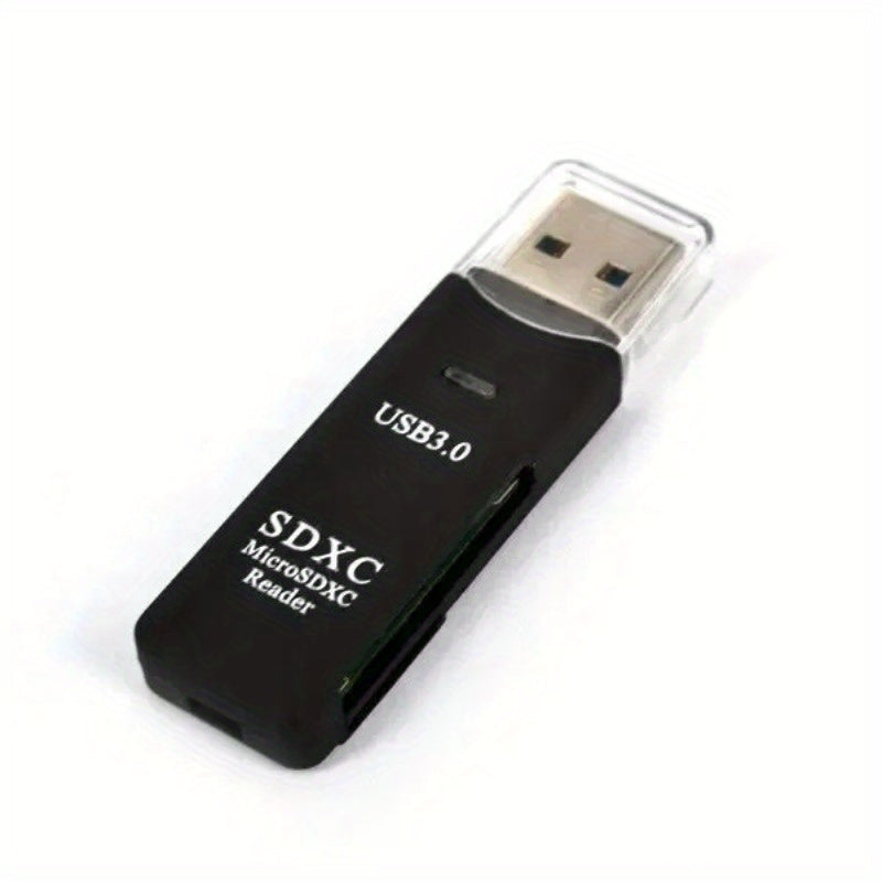 Mini High-Speed 2-in-1 Multi Card Reader - USB 3.0 Adapter for Micro SD and TF Card Memory Flash Drives