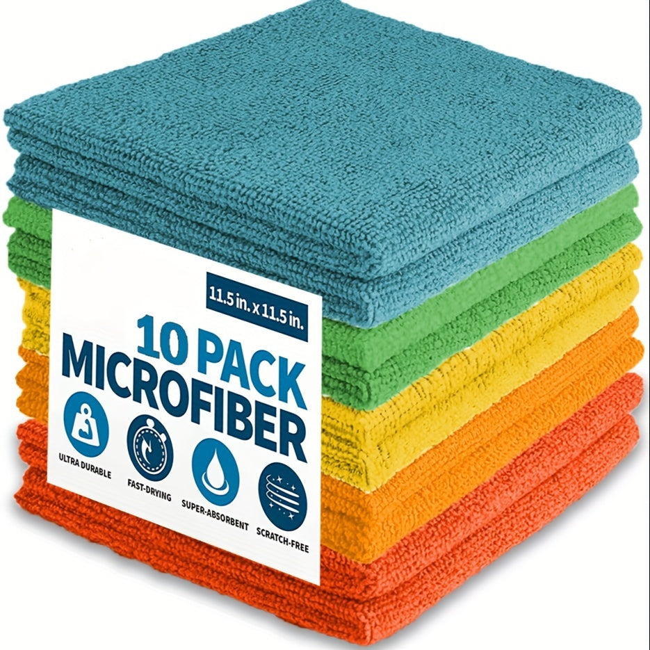 Microfiber Cleaning Cloths – 1/5/10pcs, Multifunctional Dishwashing and Household Rags – Durable, Absorbent Towels for Kitchen and Bathroom Cleaning