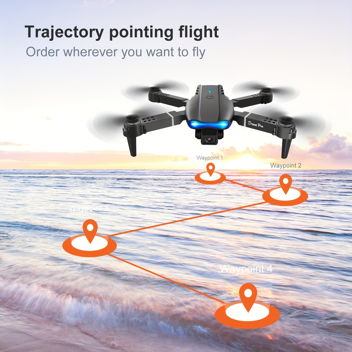 E99 Foldable RC Drone with Dual Camera - Affordable UAV for Beginners, Indoor and Outdoor Use, Ideal Halloween and Christmas Gift