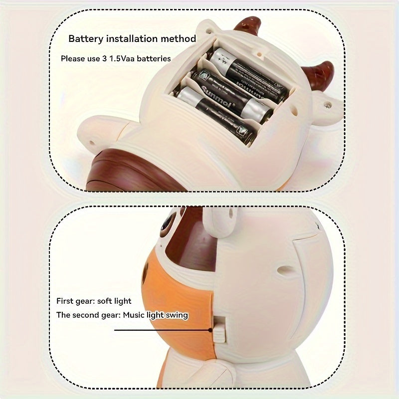 Interactive Singing and Dancing Cow Robot Toy - Music and Lights, Perfect Christmas or Halloween Gift for Boys and Girls