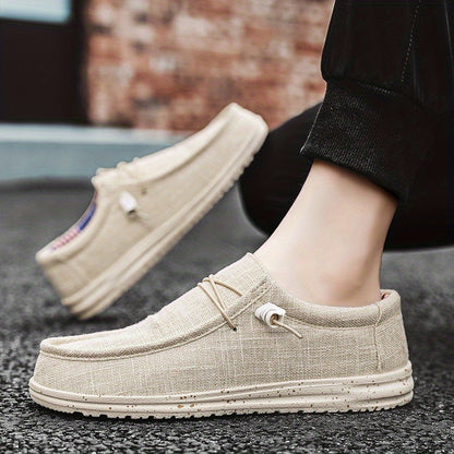 Men's Trendy Solid Slip-On Loafer Shoes – Comfy, Non-Slip Casual Sneakers for Outdoor Activities