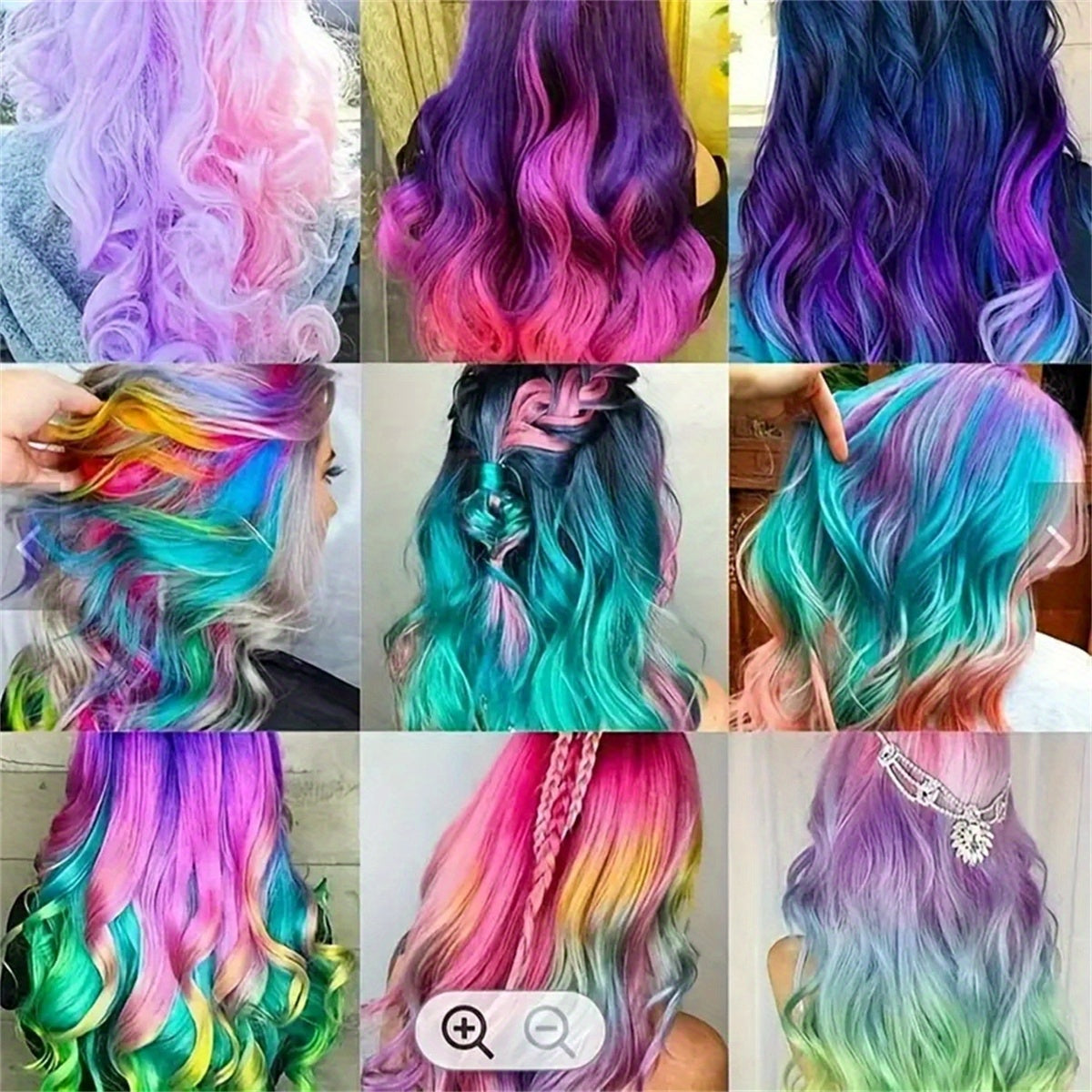 10 Color Hair Chalk Comb - Y2K Temporary Washable Hair Dye, Perfect for Birthday, Halloween, and Christmas